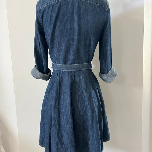 Ralph Lauren Girls Belted Cotton Denim Shirtdress - Picture 3 of 3
